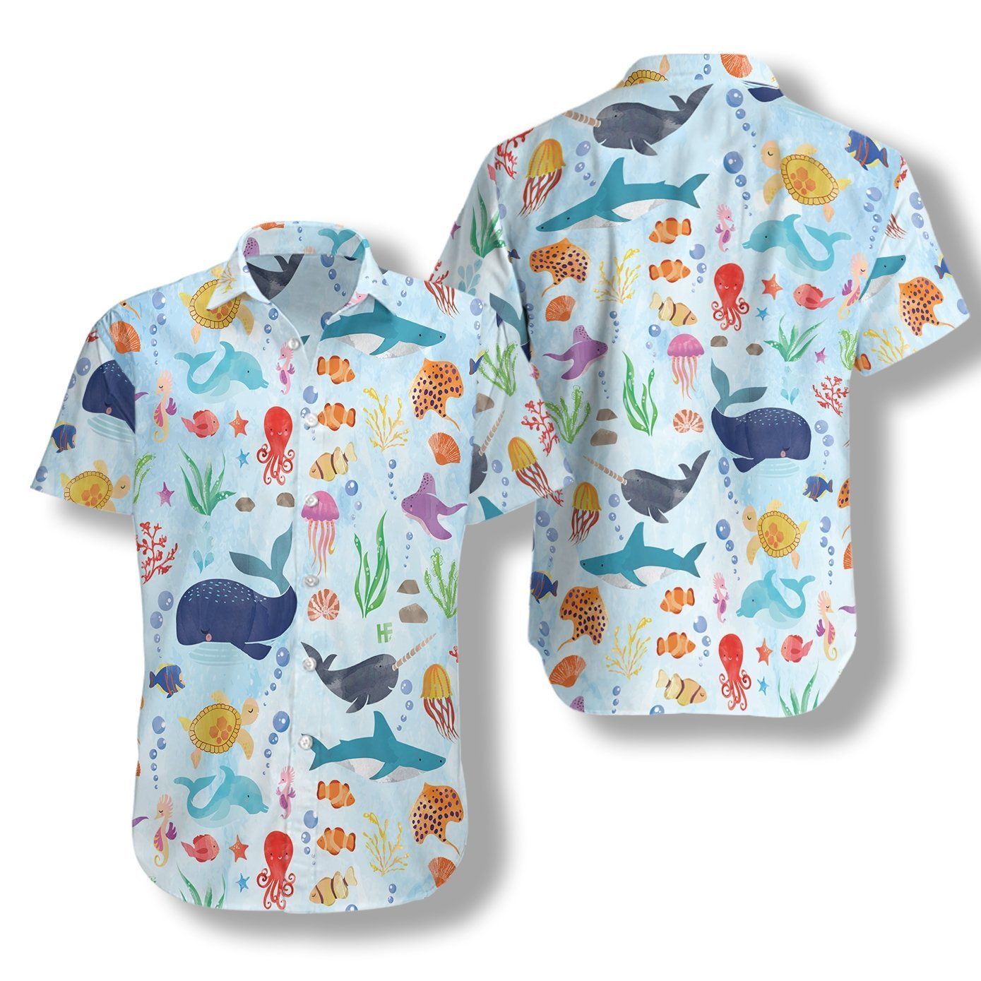 Ocean Fish Pattern Ez05 2610 Hawaiian Shirt