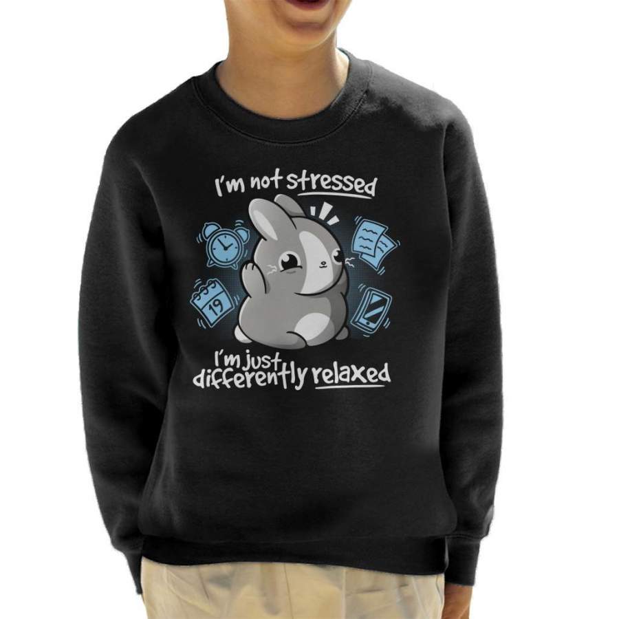 Cute Stressed Bunny Kid’s Sweatshirt