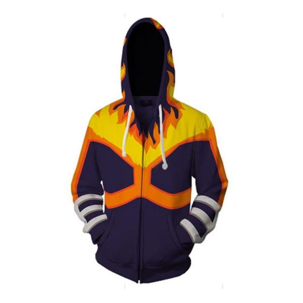 3D Printed Monoma Neito Hoodie – My Hero Academia Zip Hooded Sweatshirts