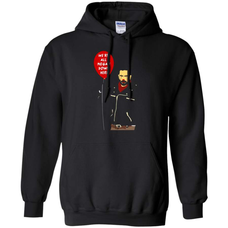 AGR IT Pennywise And Walking Dead Parody Negan Down Here Stephen Hoodie