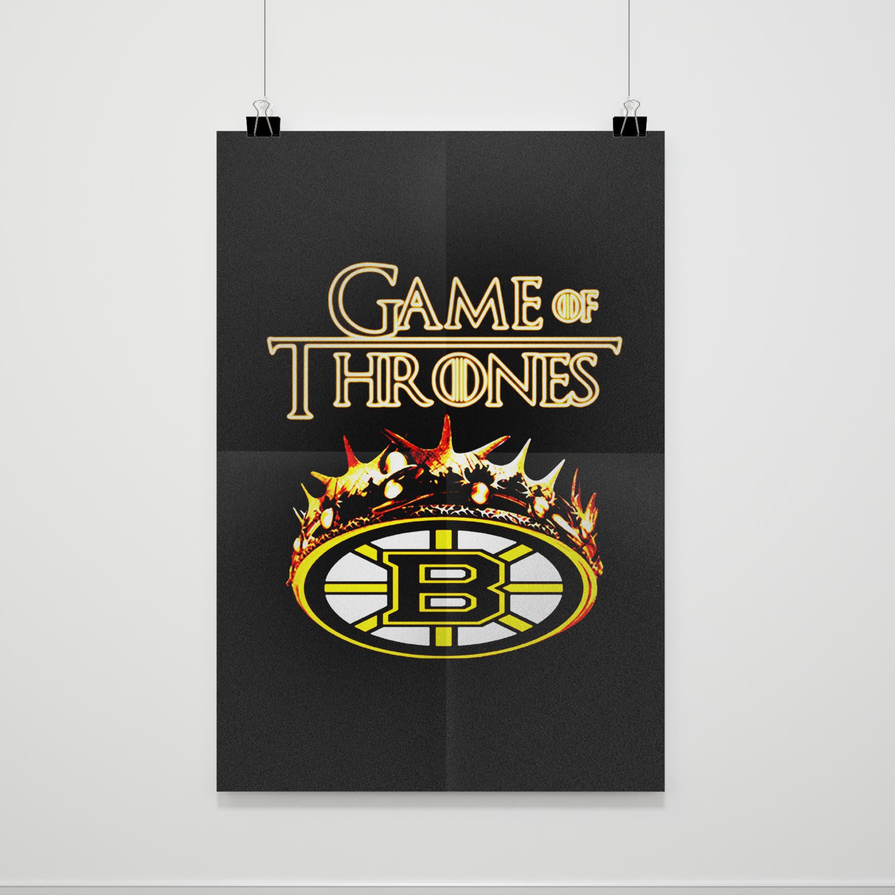 Game Of Thrones Crown Boston Bruins Mashup Poster