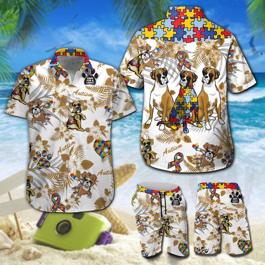 Boxer Autism Hawaii Shirt 205 Ha103266