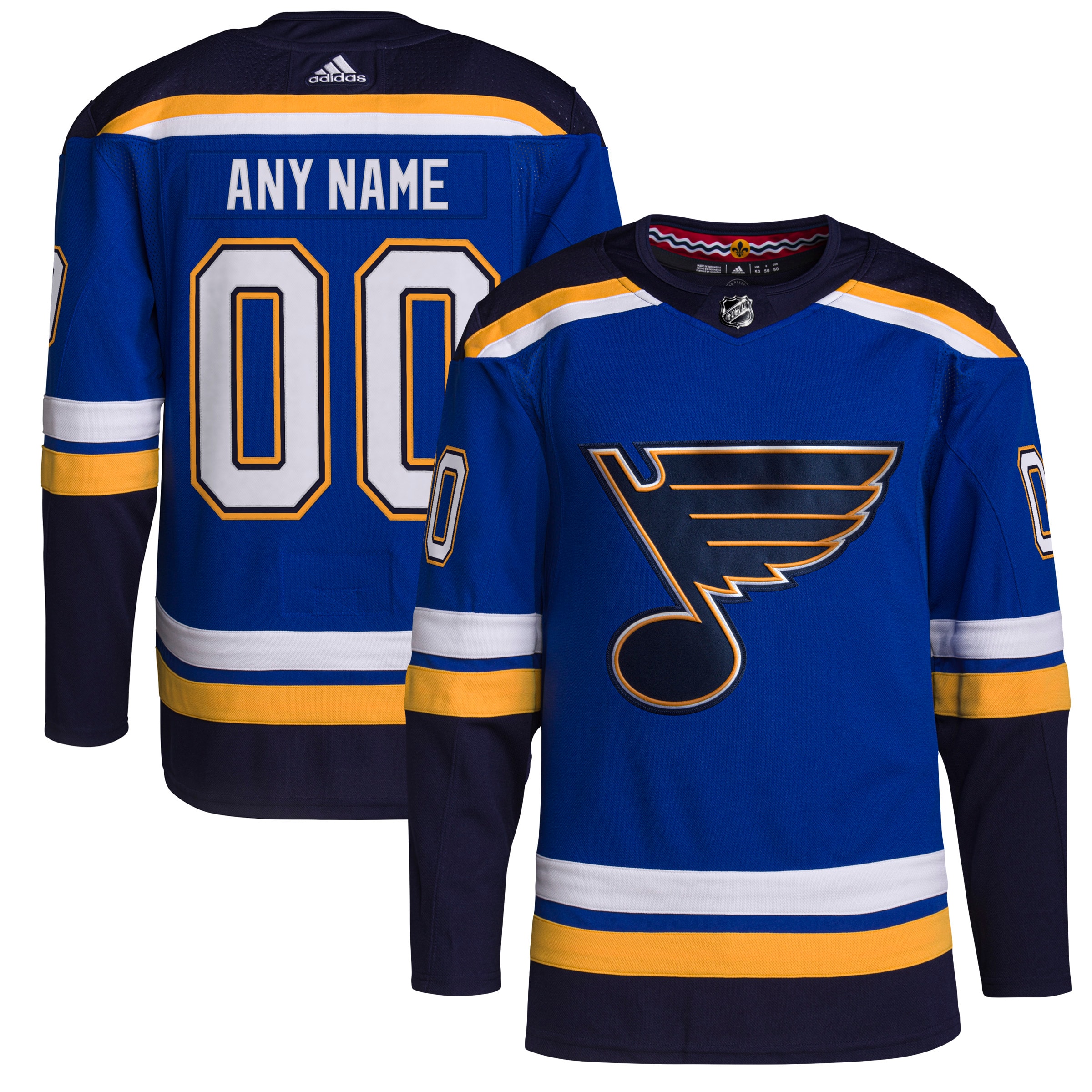 St. Louis Blues Home Primegreen Authentic Custom Jersey – Royal