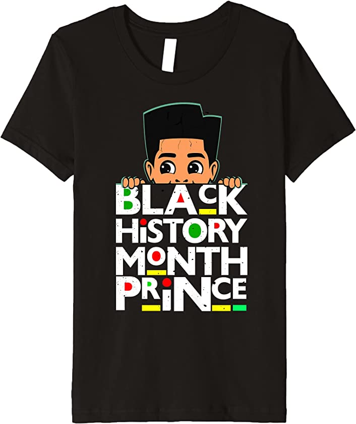 Kids Black History Month Prince Melanin Son Boy Toddler Sons Boys Premium T-Shirt