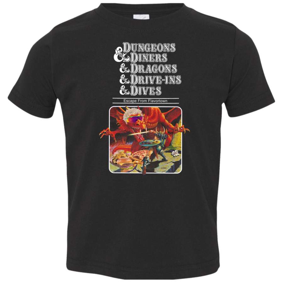 AGR Dungeons & Diners & Dragons & Drive-Ins & Dives Slightly Larger Image Toddler Jersey T-Shirt