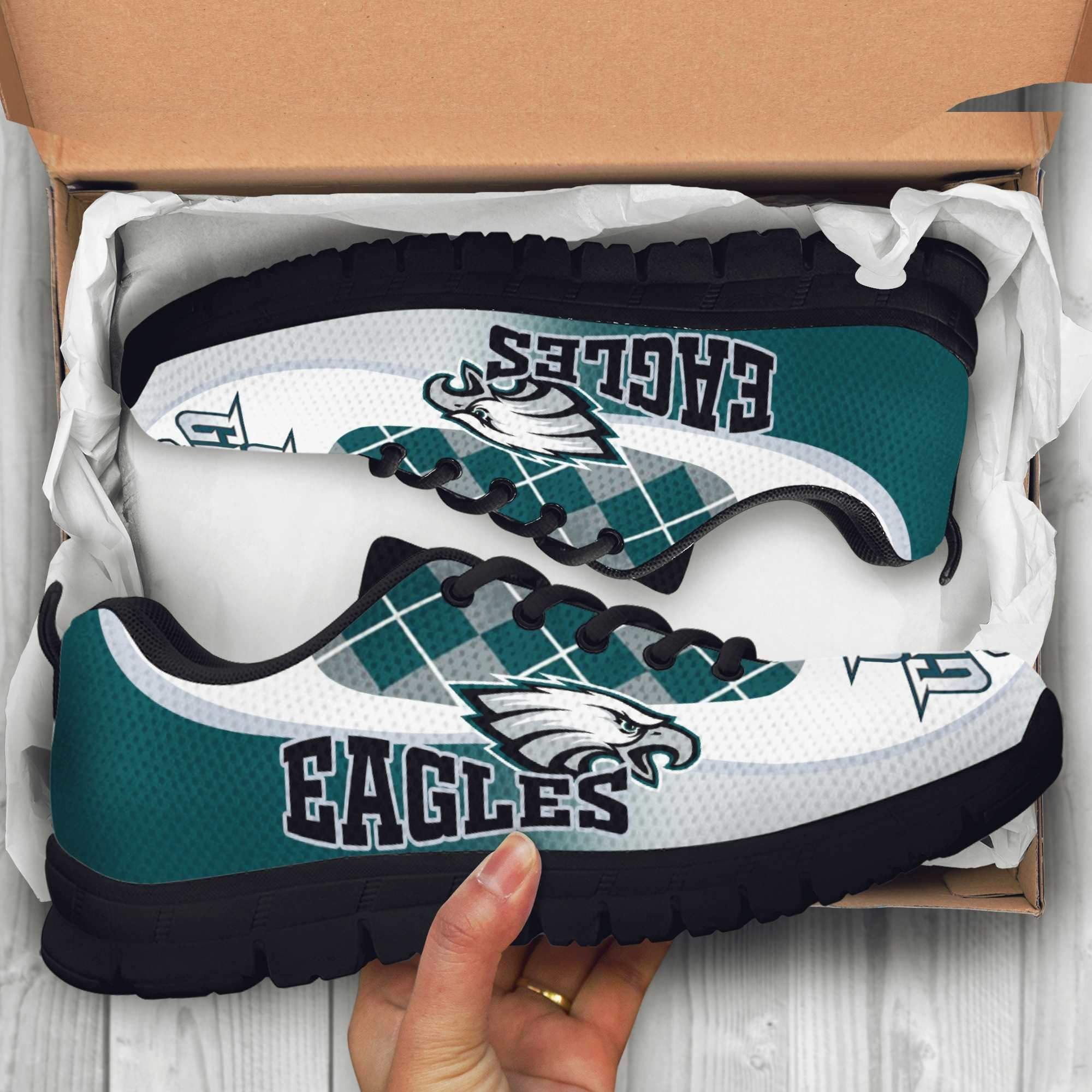 Philadelphia Eagles Unisex Breathable Sneakers Football Custom Shoes