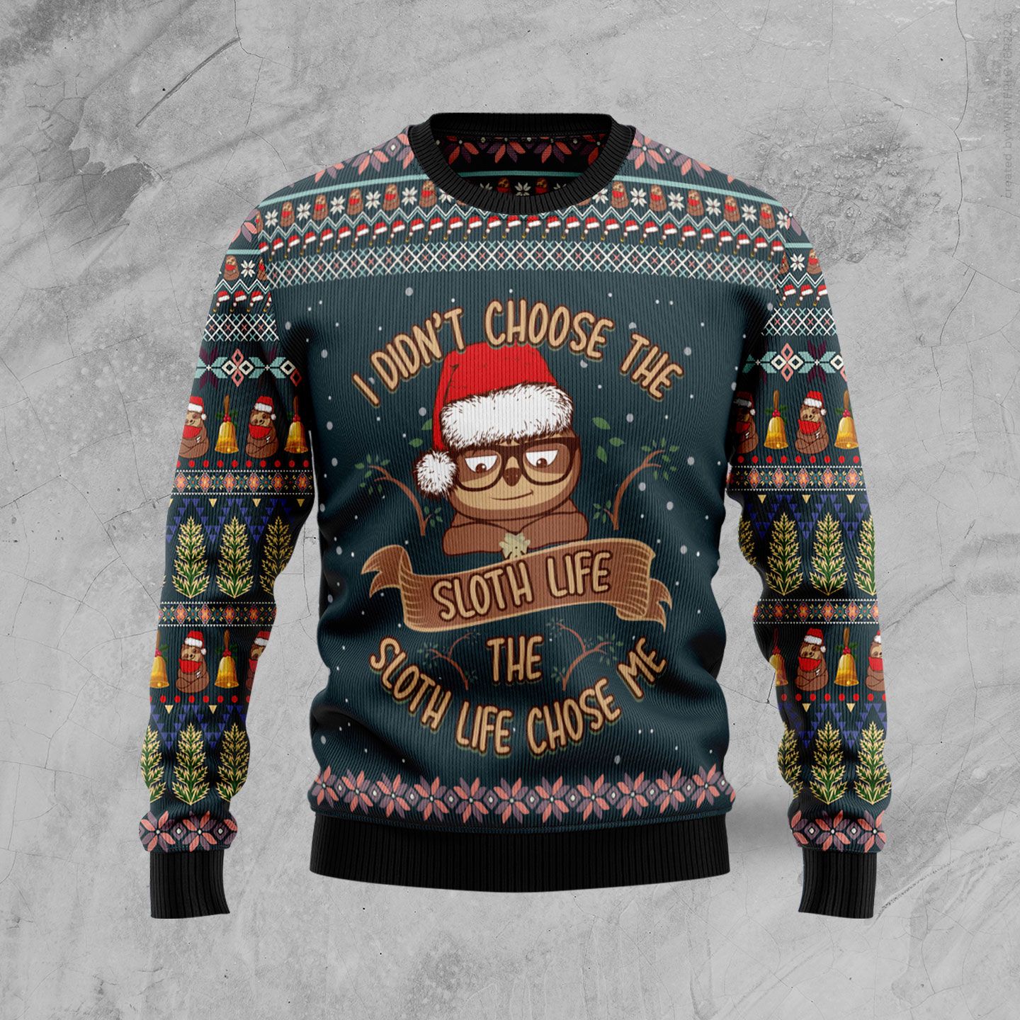 Sloth Life Ugly Christmas Sweater | For Men & Women | Adult | Us4323