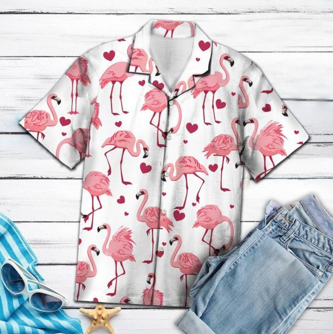 Flamingo Hawaii Short Sleeve Shirt Ha99179