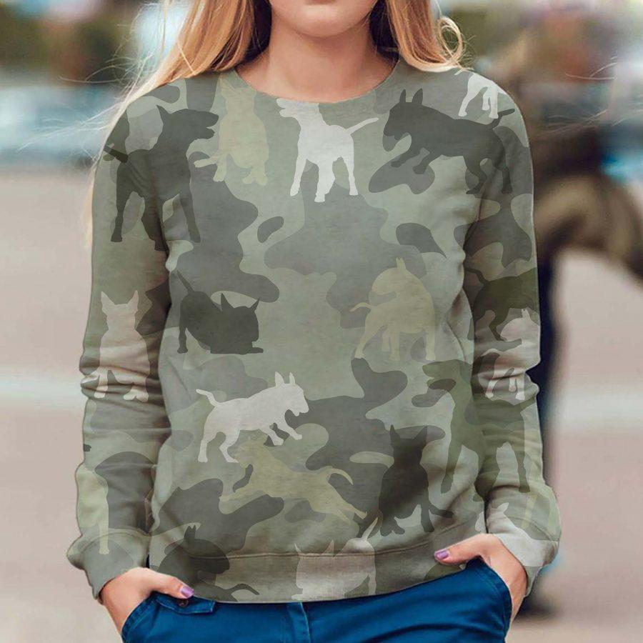 Bull Terrier – Camo – Premium Dog Christmas Ugly Sweatshirt, Dog Ugly Sweater