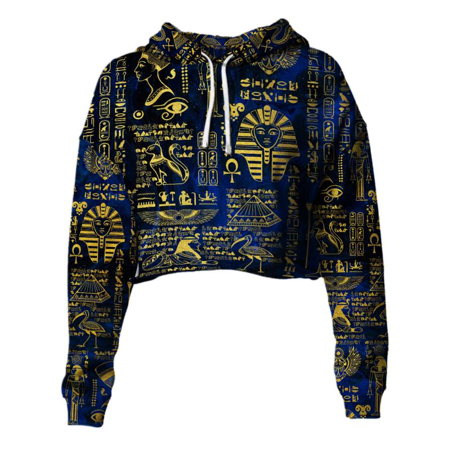 Egyptian Blue Cropped Hoodie