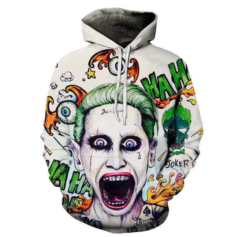 3D Printed Suicide Squad Joker Sweatshirt – 3D Hooded Pullover Hoodies