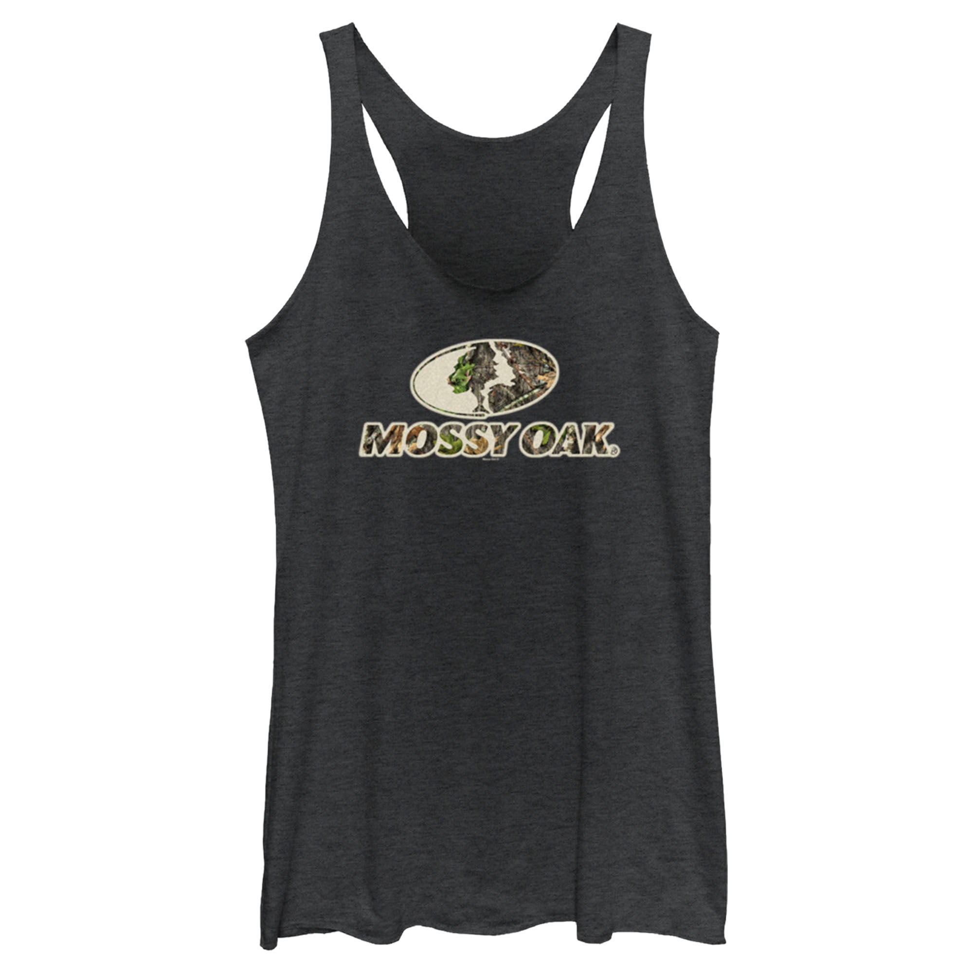 Women’S Mossy Oak Classic Camouflage Logo Racerback Tank Top