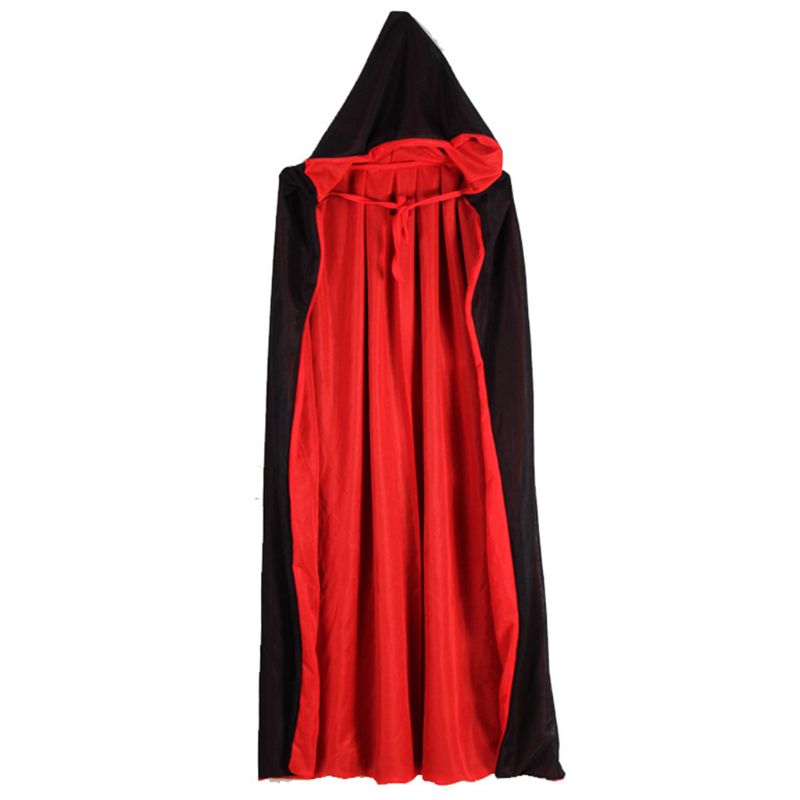 Vampire Cloak Cape Stand-up Collar Cap Reversible for Halloween Costume Themed Party Cosplay Men Women alx