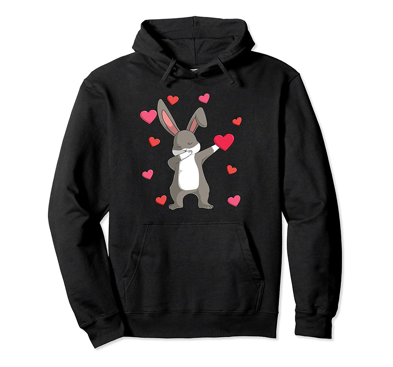 Dabbing Bunny Rabbit Valentines Day Love Heart Dance Pose Pullover Hoodie T Shirt, Sweatshirt,Hoodie