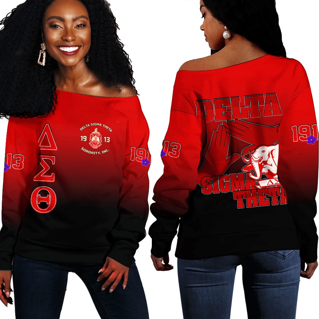 Sorority Sweatshirt – Delta Sigma Theta Women Off Shoulder