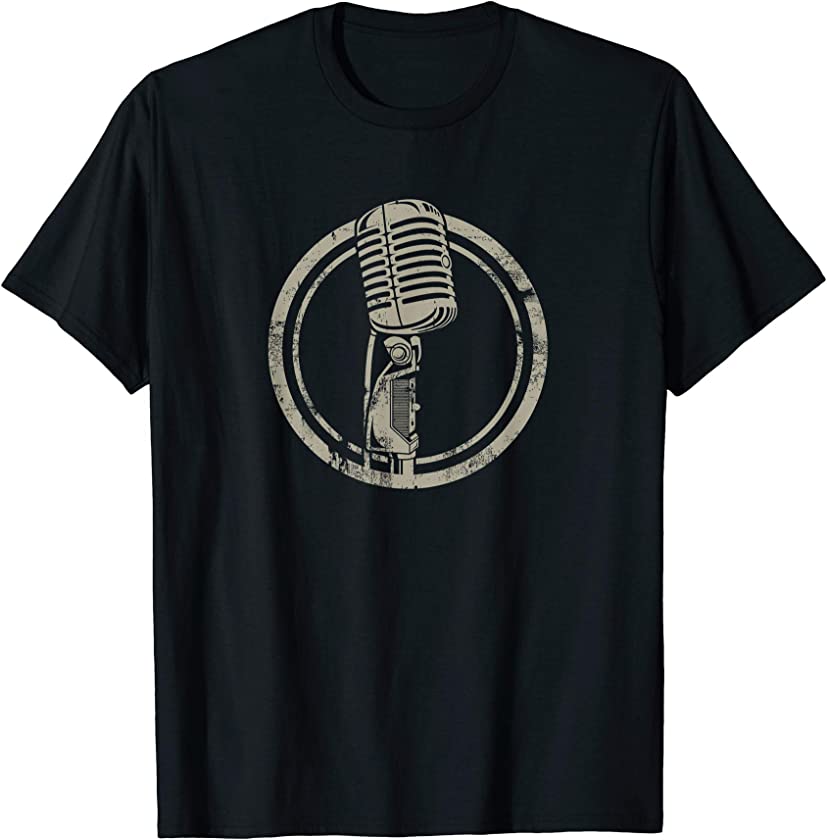 Vintage Microphone – Stand up, vocalist T-shirt