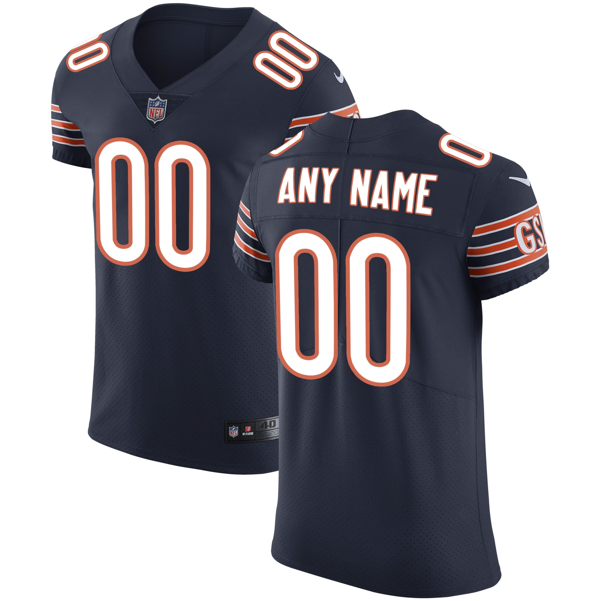 Chicago Bears Vapor Untouchable Custom Elite Jersey – Navy Custom Jerseys NFL