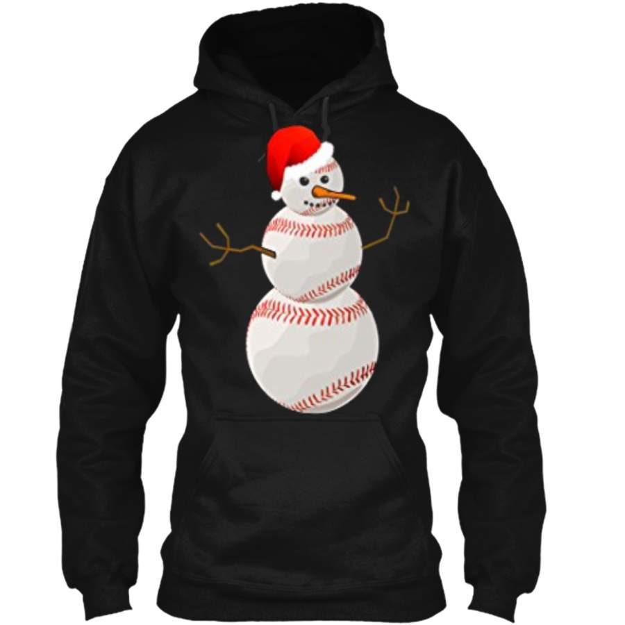 Christmas Baseball – Baseball Snowman Christmas Tee Pullover Hoodie Christmas Gift Ideas
