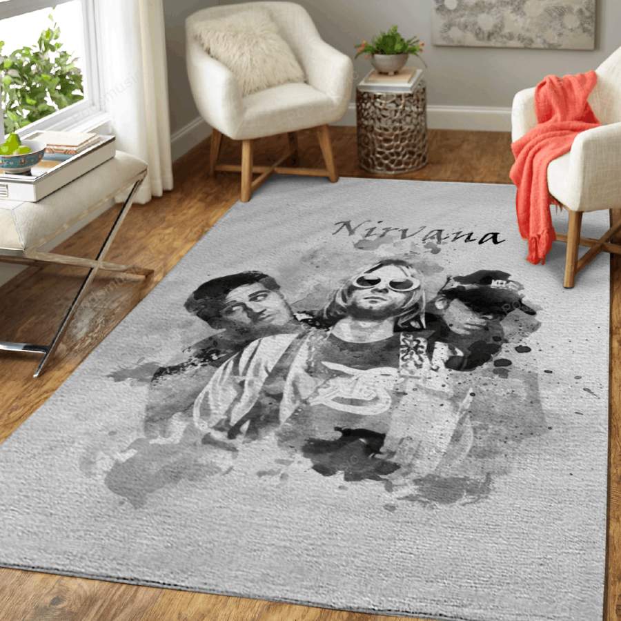Nirvana – Music Art For Fans Area Rug Living Room Carpet Floor Decor