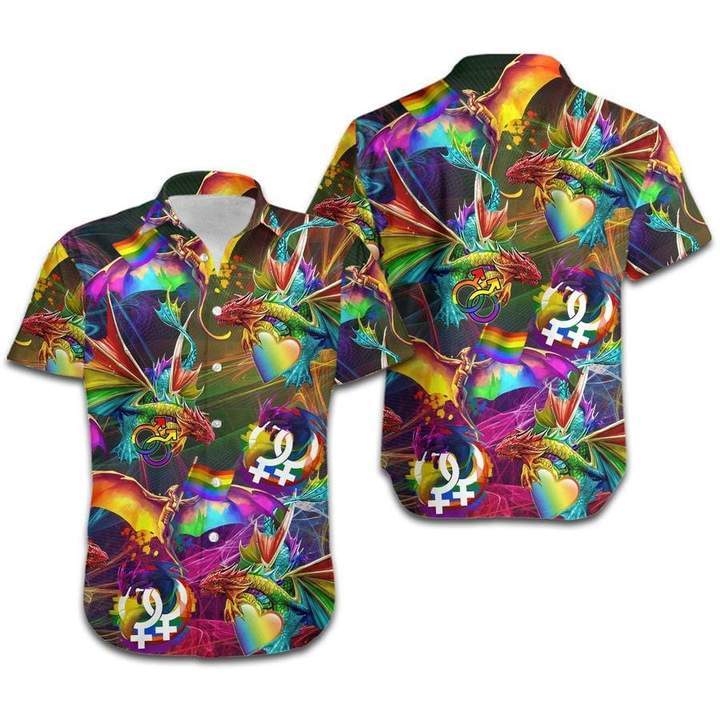 Dragon Rainbow Hawaii Shirt For Men Women Ha84398