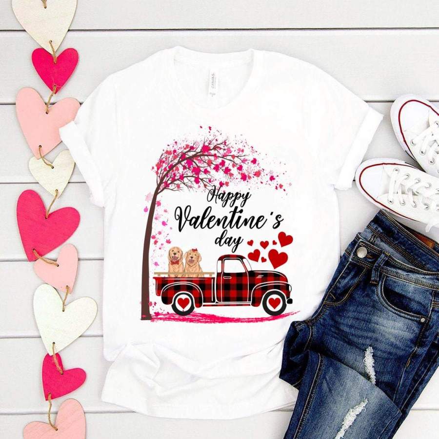 Valentine Shirt, Happy Valentine’s Day Shirt, Valentine With Dogs Shirt, Dog Lover, Graphic Tee