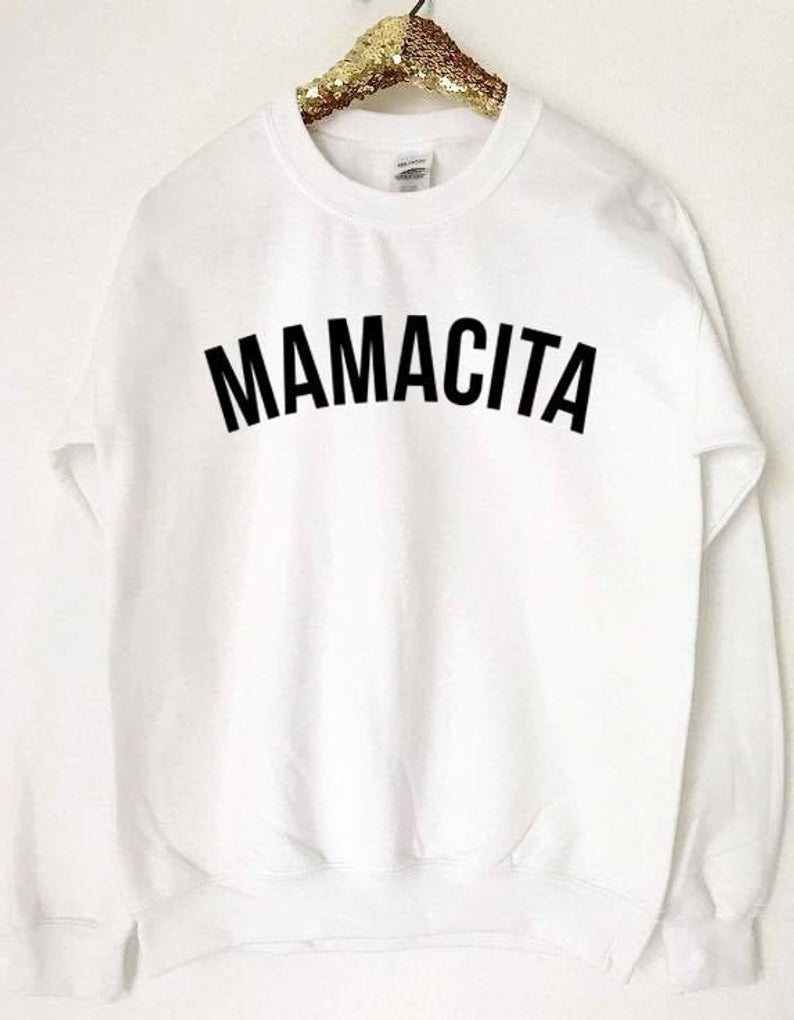 Cute Hot Hoodies Mamacita Sweatshirt Mamacita Sweatshirt Mom Life Jumper Long Sleeved Drop Shipping alx