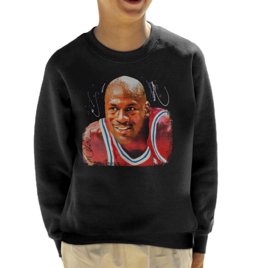 Sidney Maurer Original Portrait Of Michael Jordan Chicago Bulls Kid’s Sweatshirt