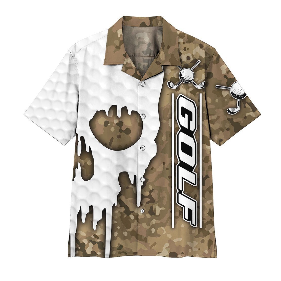 Gearhumans Camo Golf Hawaiian Shirt Ha40861