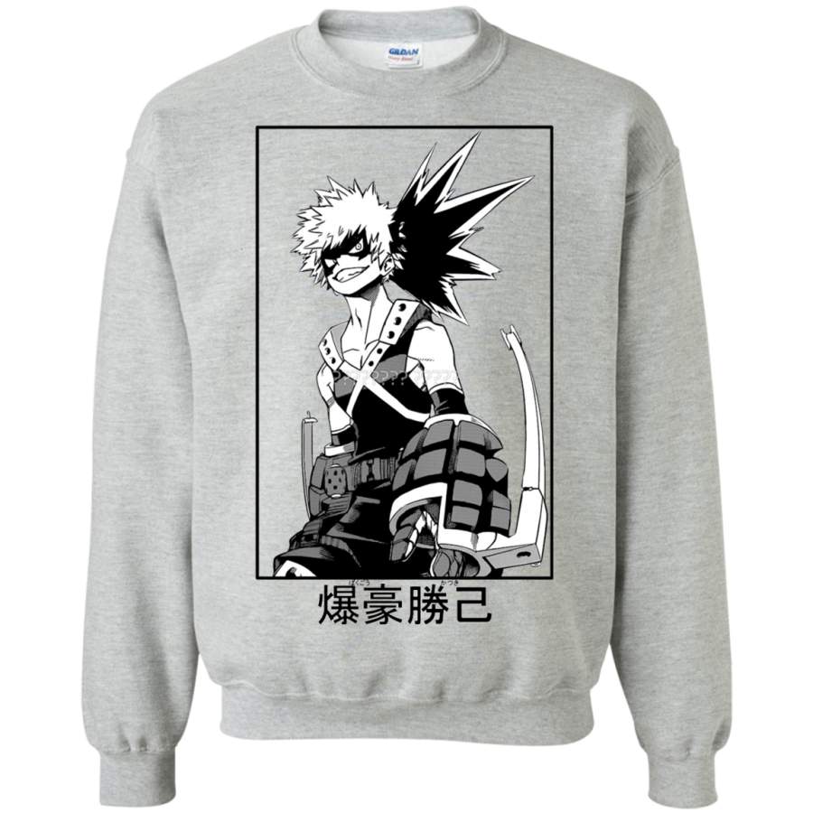 AGR Katsuki Bakugo Crewneck Pullover Sweatshirt