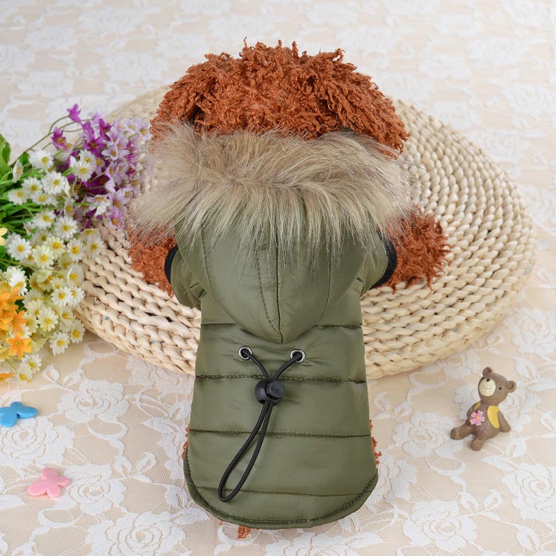 pawstrip Outfits Warm Small Dog Clothes Winter Pet Dog Coat For Chihuahua Soft Fur Hood Puppy Jacket Clothing For Dogs Chihuahua alx