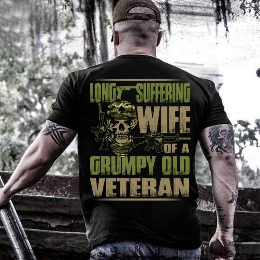 Wife Of A Grumpy Old Veteran T Shirt Husband T Shirt