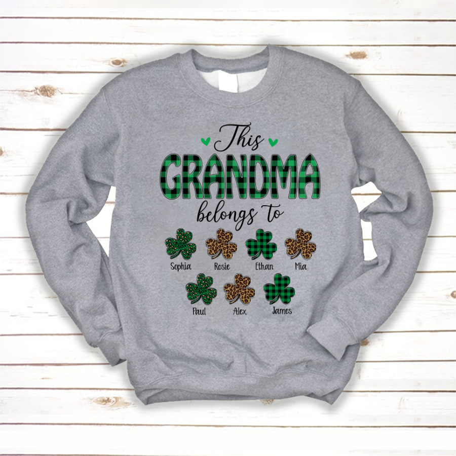 Personalized This Grandma Belong To Patrick’S Day Sweatshirt