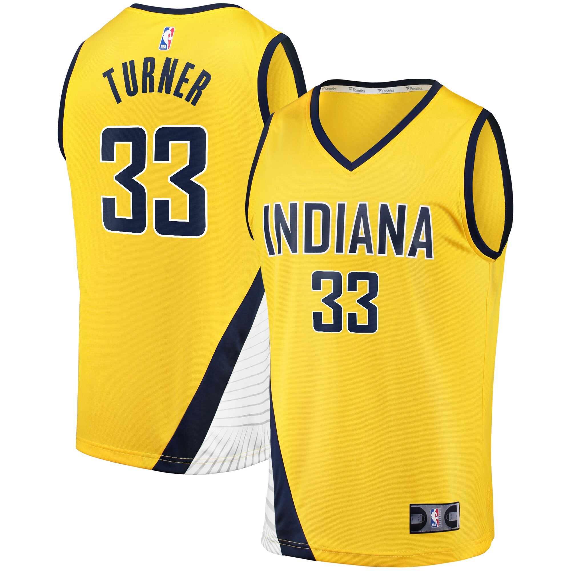 Myles Turner Indiana Pacers Fast Break Jersey – Statement Edition – Gold