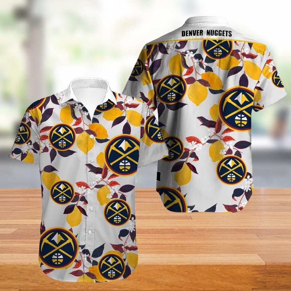 NBA Denver Nuggets Yellow Tropical Summer Hawaiian Shirt