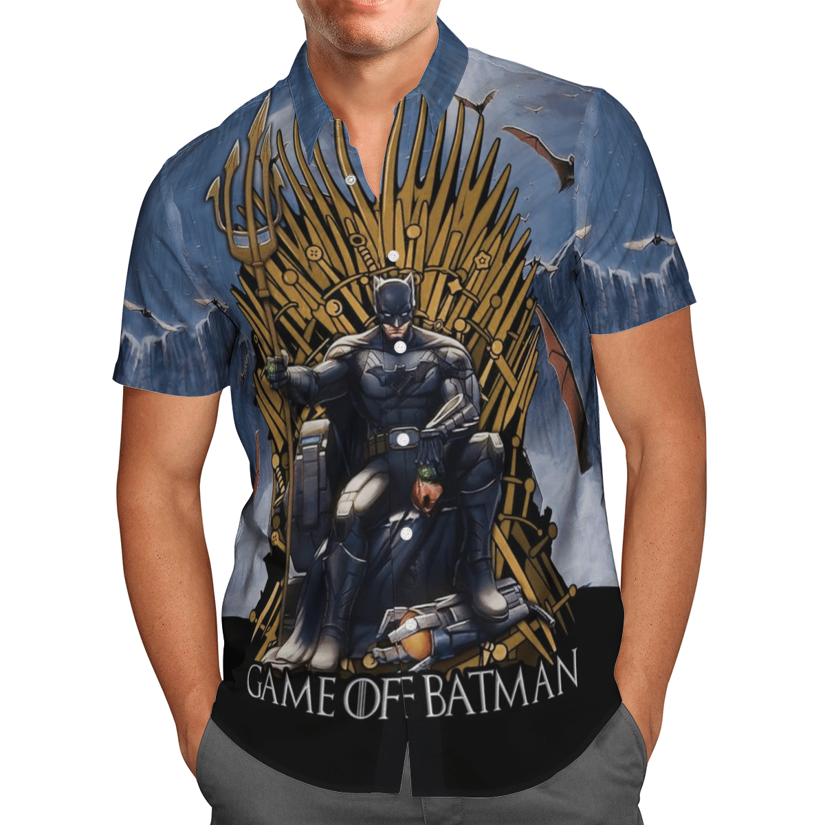 Batman Game Of Thrones For Man And Woman Print Short Sleeve Hawaiian Shirt Y97