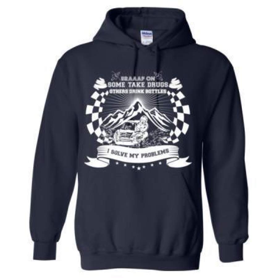 AGR Braaap On Some Take Drugs Others Drink Bottles I Solve My Problems – Heavy Blend™ Hooded Sweatshirt