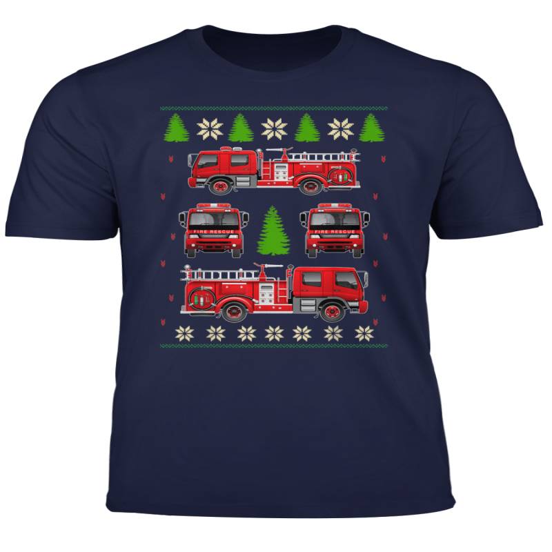 Ugly Christmas Feuerwehr Feuerwehrmann Feuerwehrwagen Xmas T Shirt