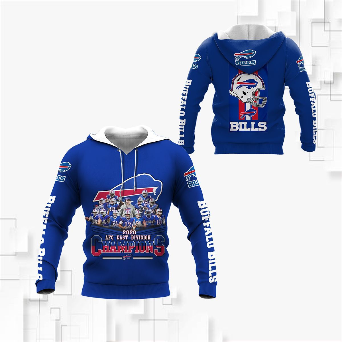 3D All Over Printed Buffalo Bills HVH-HT Shirts Ver 1 (Blue)