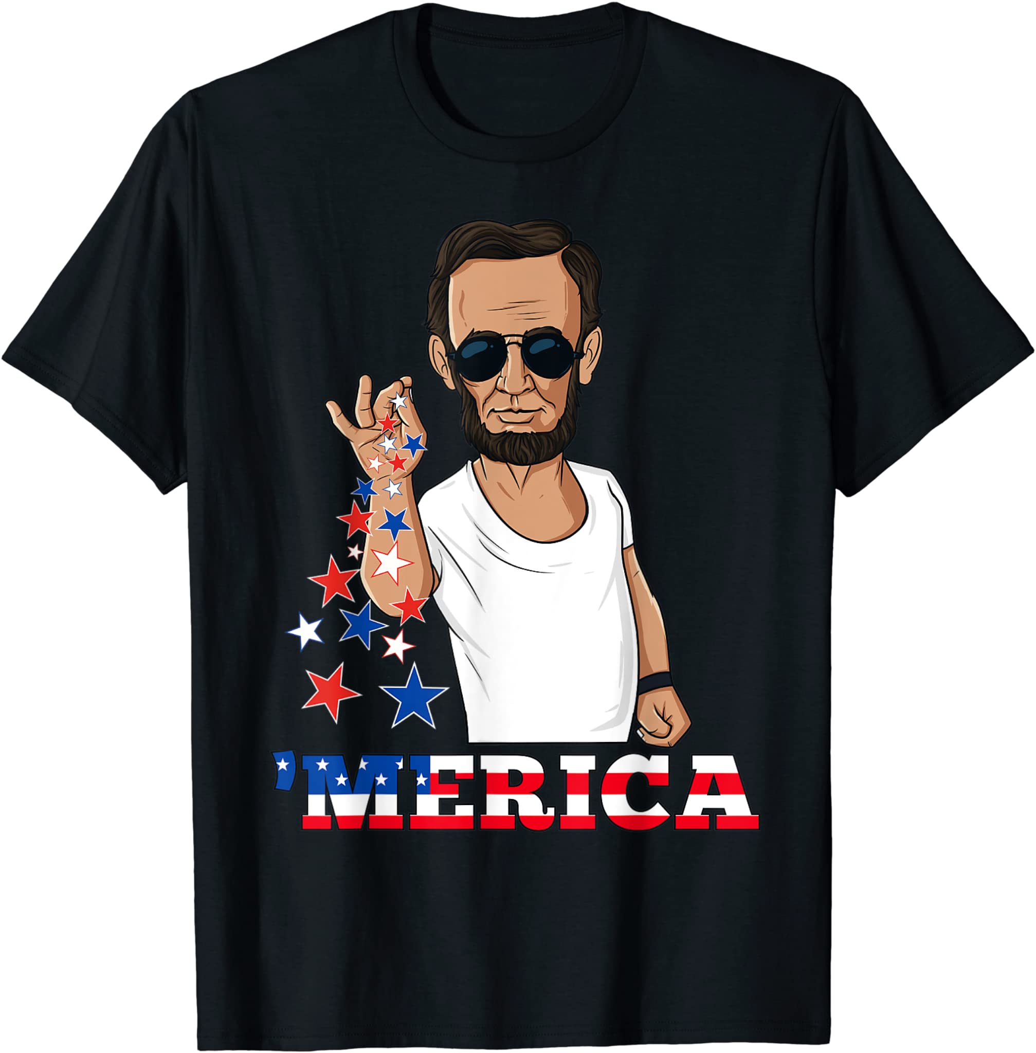 Abraham Lincoln 4th Of July Merica T-Shirt