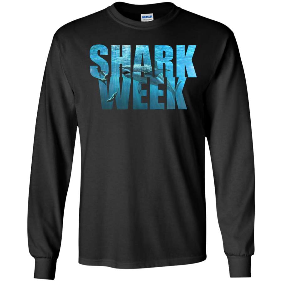 Week Of The Shark – New 2017 Graphic Funny LS T-Shirt