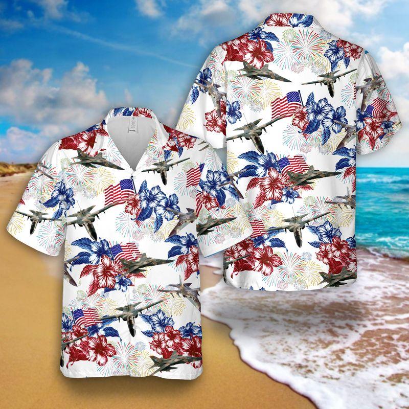 United States Army Air Force Veteran General Dynamics F-111 Aardvark 4Th Of July Hawaiian Shirt | For Men & Women | Adult | Hw7817