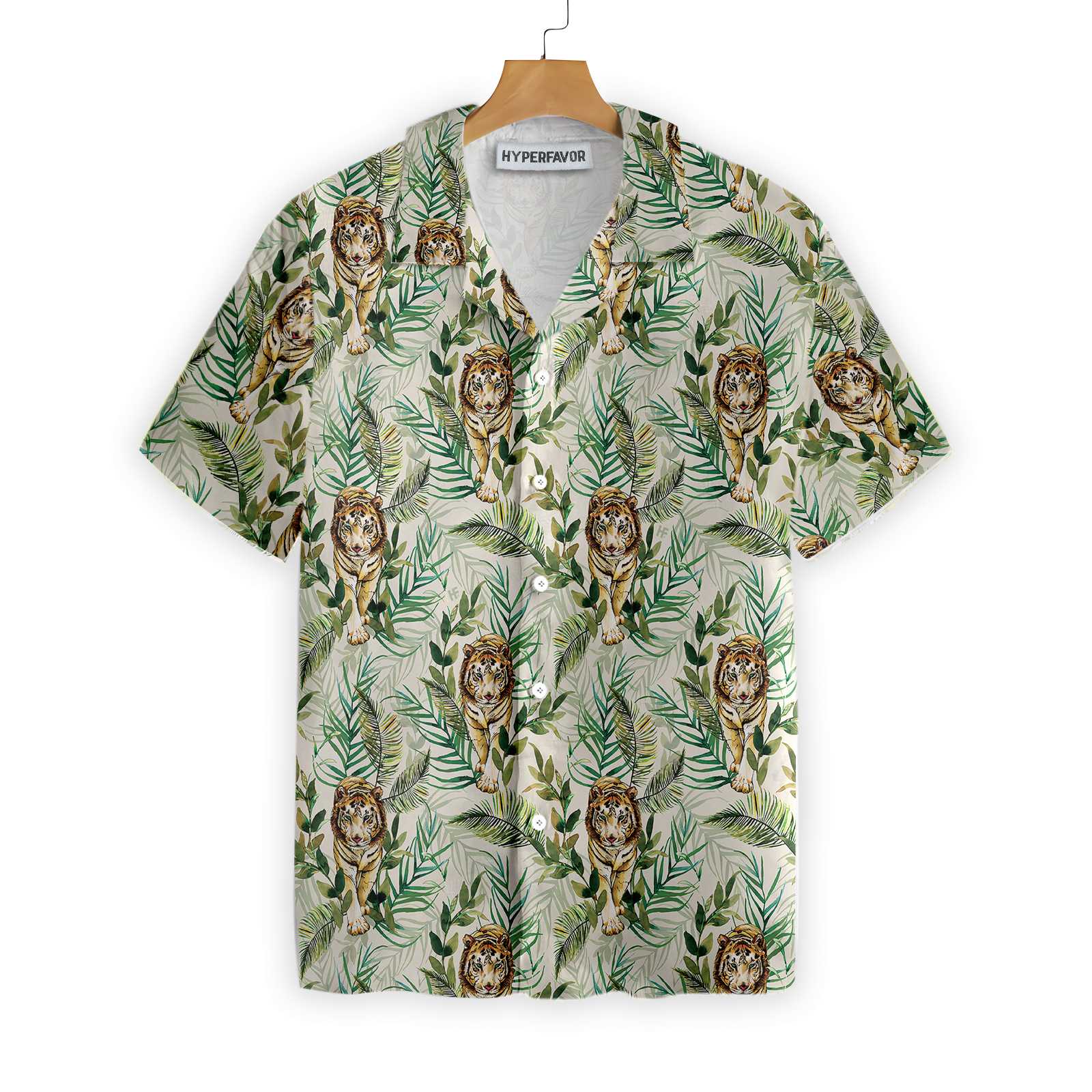 Tropical Jungle Tiger Shirt For Men Hawaii Ha111357