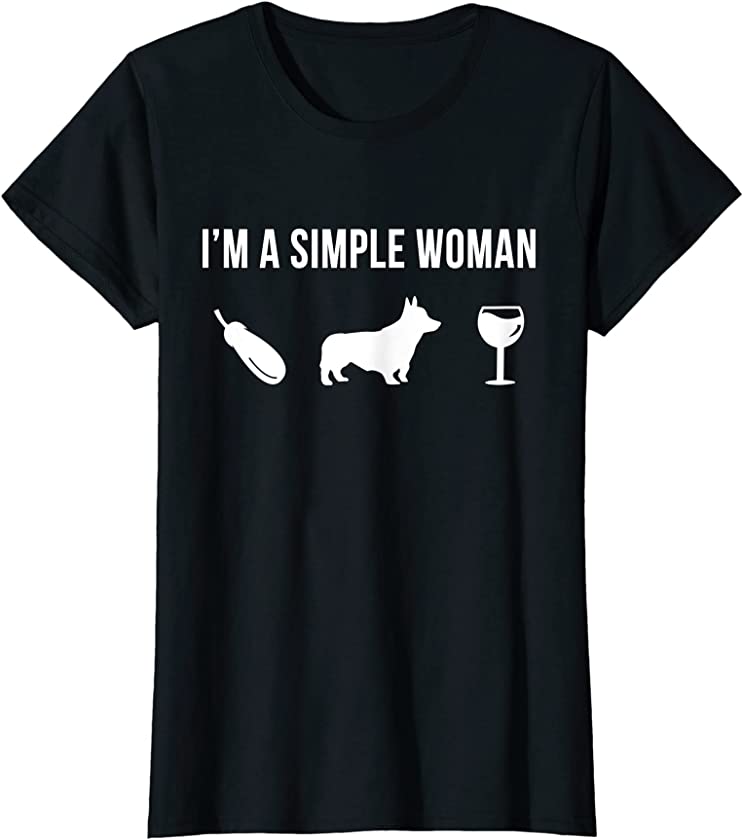 Womens Pet Pembroke Welsh Corgi Dog Puppy Simple Woman T-Shirt