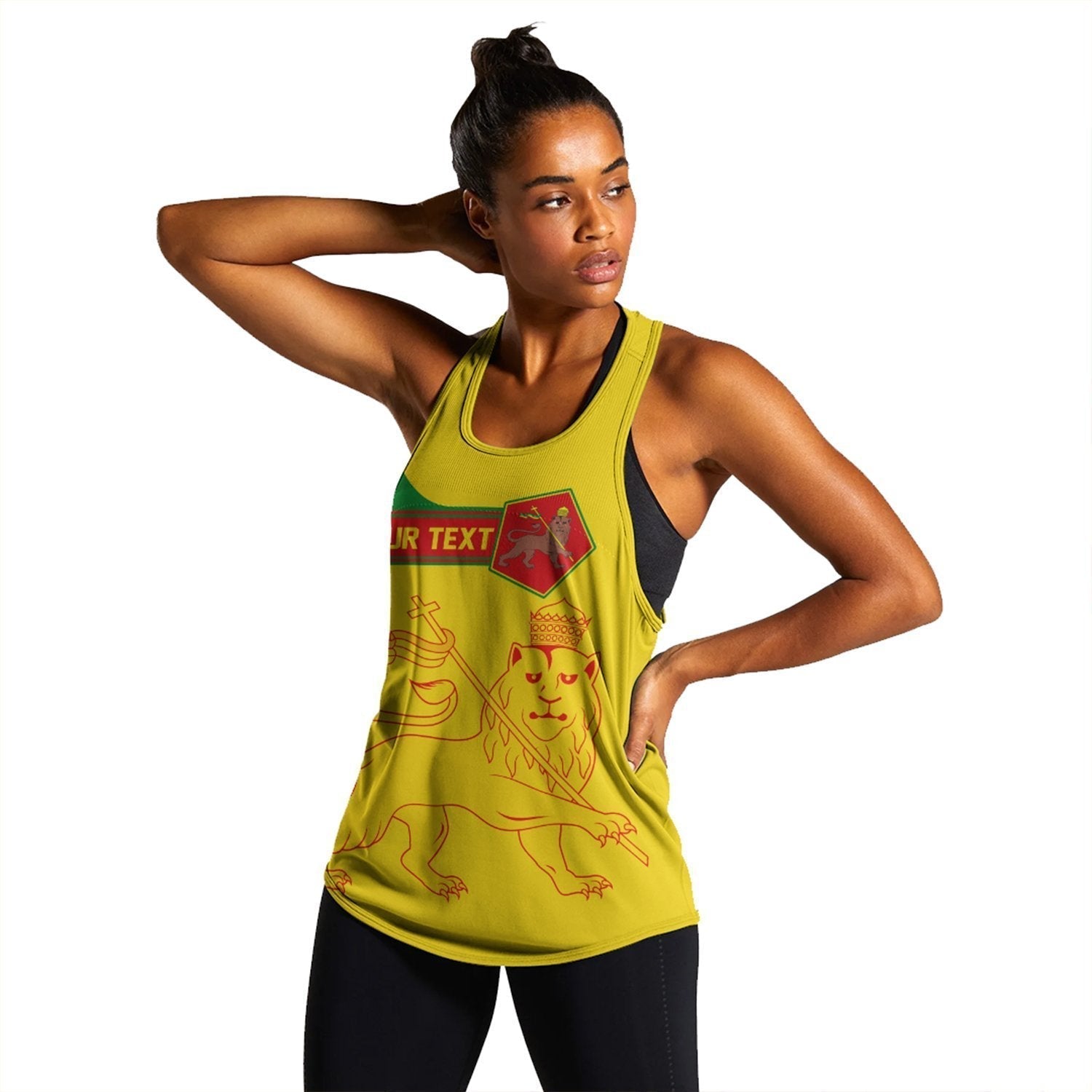 (Custom) African Tank Top – Ethiopia Women’S Racerback Tank Pentagon Style