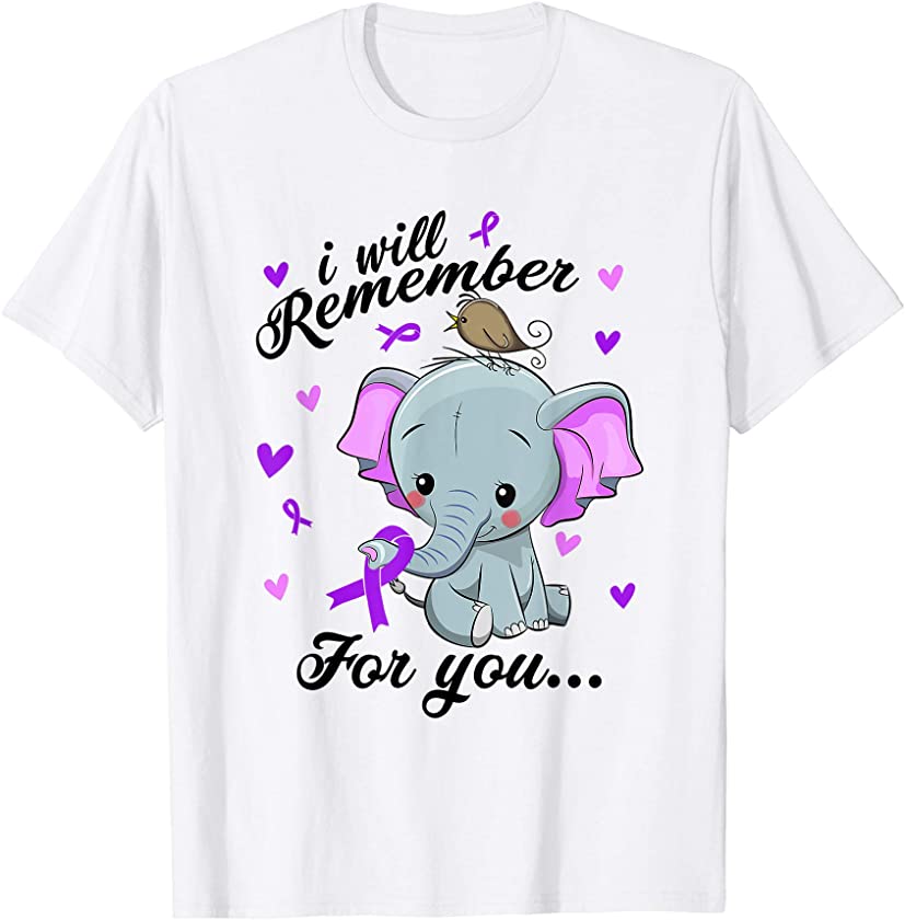 I will remember for you shirt End Alzheimer’s Elephant T-Shirt