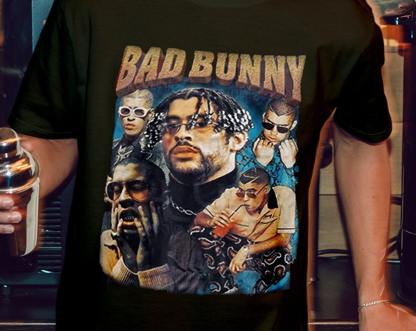 Bad Bunny T-Shirt Singer T-Shirt Bad Bunny Graphic Tee Bad Bunny Fan Shirt Rap Hip-Hop T-Shirt Vintage Shirtgift For Fan Bunny H