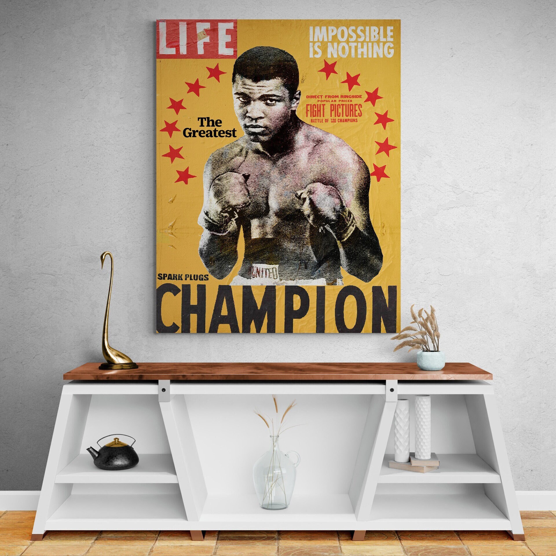 Muhammad Ali Canvas Art, Muhammad Ali “Life Magazine” Wall Art for Home Decor, Unique & Exclusive Muhammad Ali Wall Art, Muhammed Ali Print