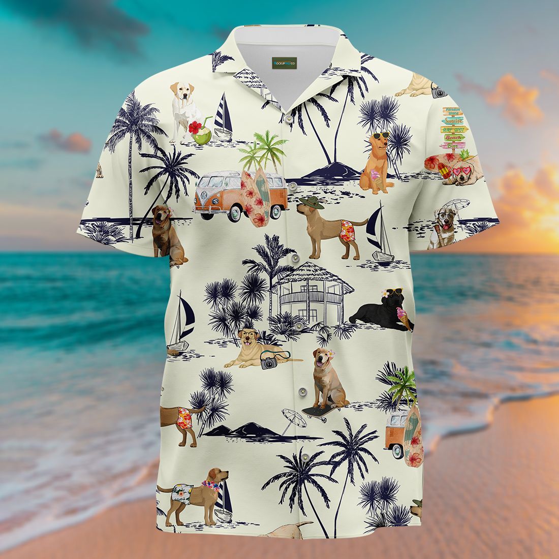 Labrador Retriever Hawaii Shirt Beach Sunset Ha46963