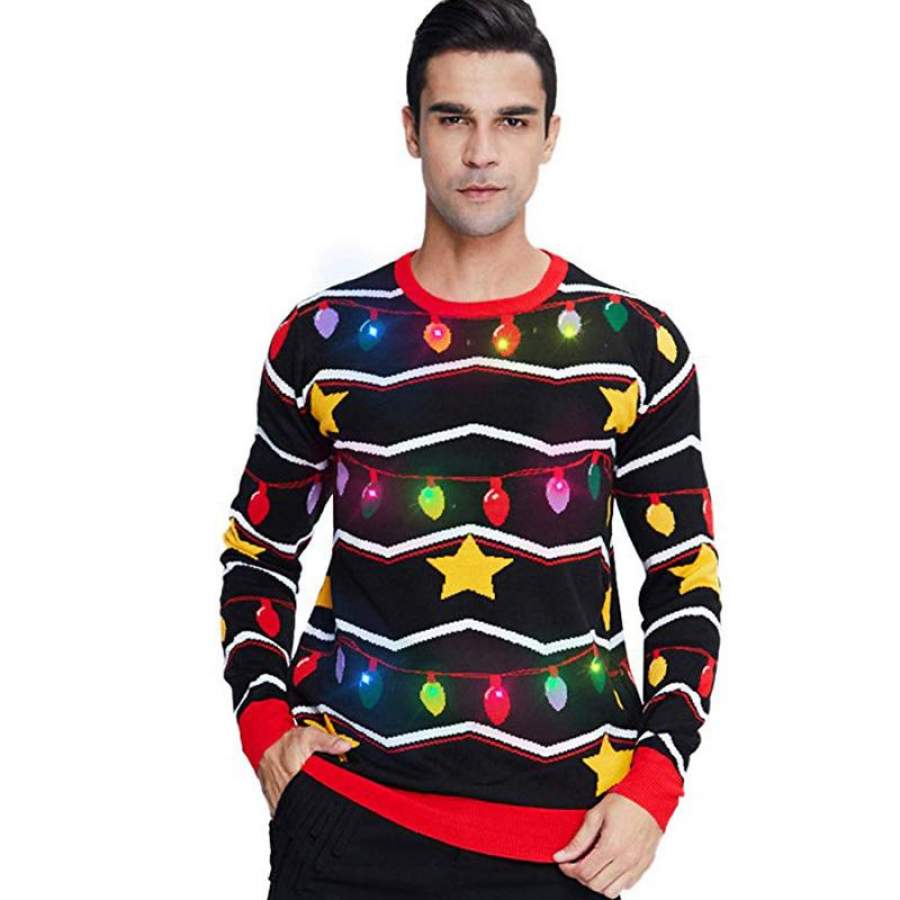 Women Men’s Light Up Ugly Christmas Sweater