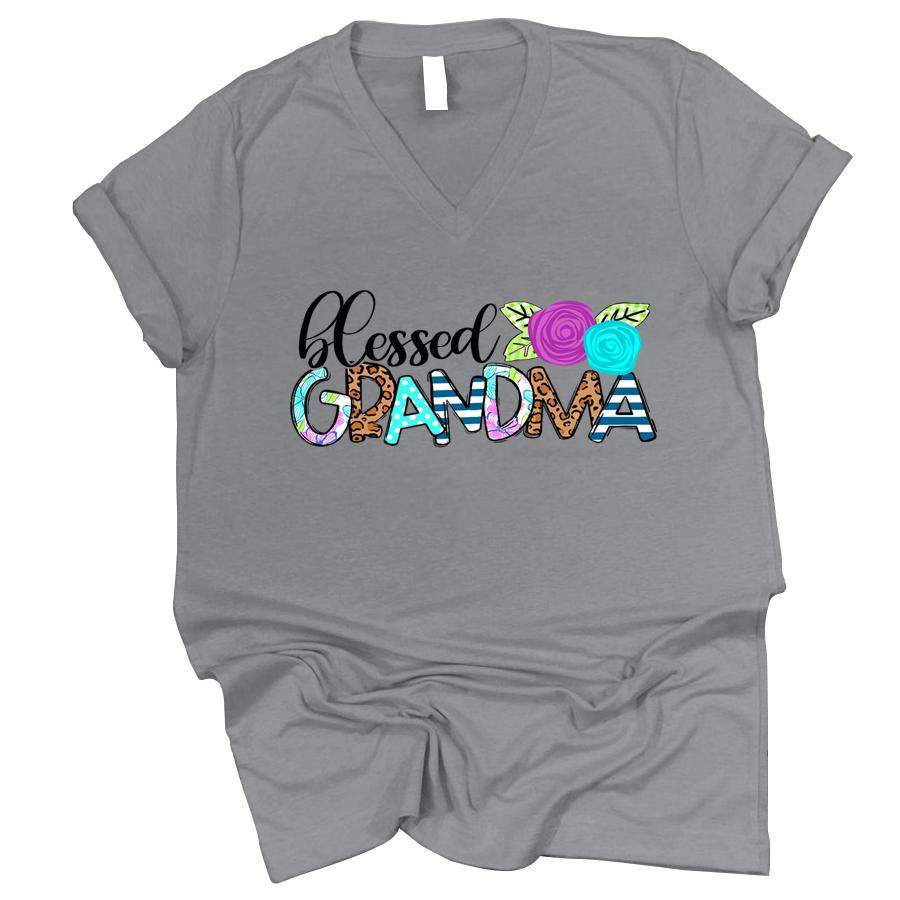 PERSONALIZED BLESSED GRANDMA ART SHIRT